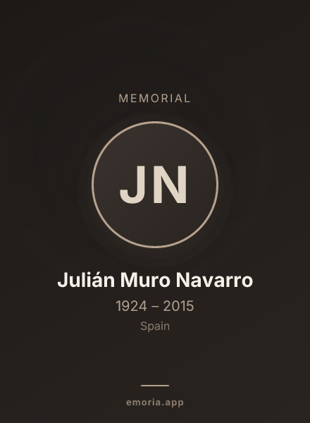 Memorial portrait of Julián Muro Navarro