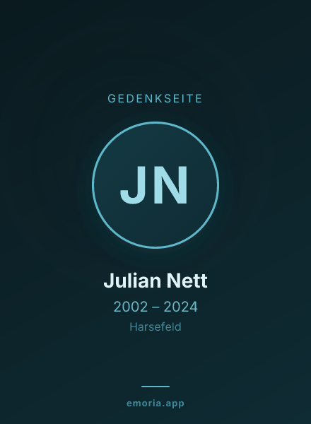 Gedenkportrait von Julian Nett