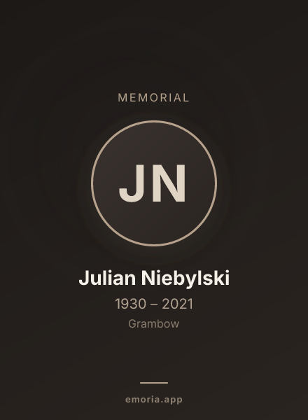 Memorial portrait of Julian Niebylski
