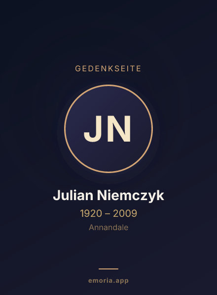 Gedenkportrait von Julian Niemczyk