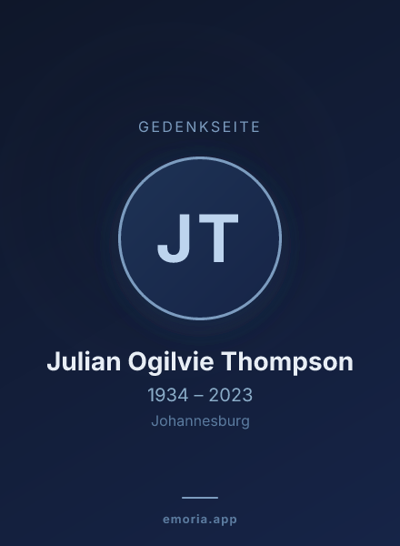 Gedenkportrait von Julian Ogilvie Thompson