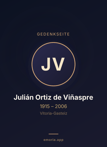 Gedenkportrait von Julián Ortiz de Viñaspre
