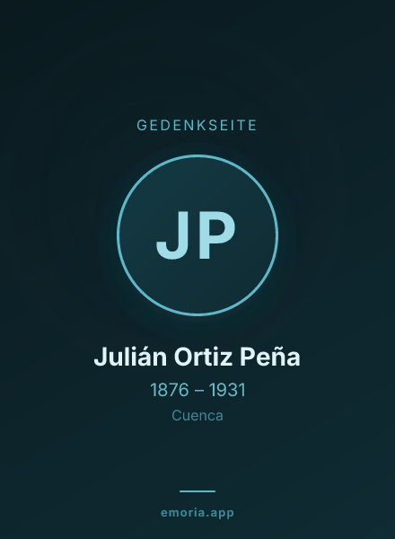 Gedenkportrait von Julián Ortiz Peña