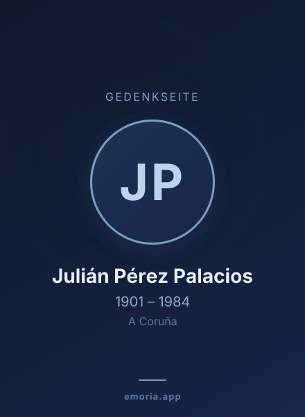 Gedenkportrait von Julián Pérez Palacios