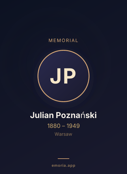 Memorial portrait of Julian Poznański