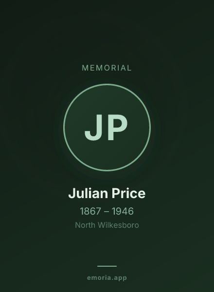 Memorial portrait of Julian Price