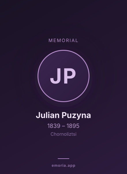 Memorial portrait of Julian Puzyna