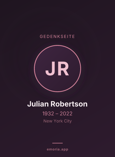 Gedenkportrait von Julian Robertson