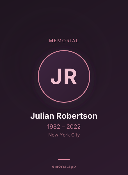 Memorial portrait of Julian Robertson