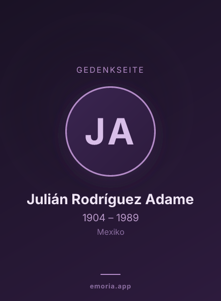 Gedenkportrait von Julián Rodríguez Adame