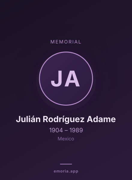Memorial portrait of Julián Rodríguez Adame