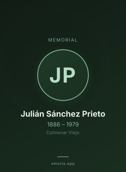 Memorial portrait of Julián Sánchez Prieto