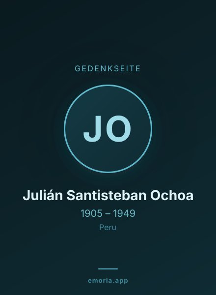 Gedenkportrait von Julián Santisteban Ochoa