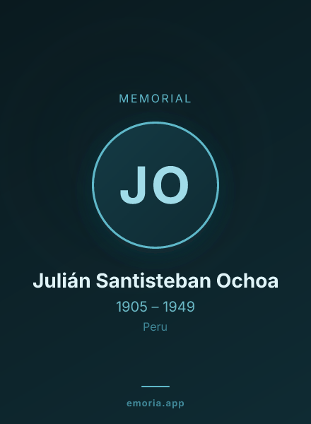 Memorial portrait of Julián Santisteban Ochoa