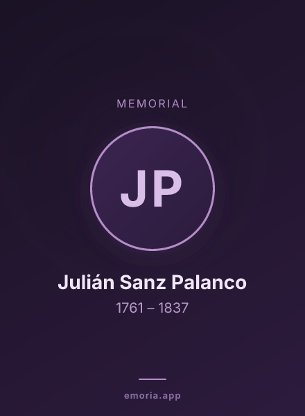 Memorial portrait of Julián Sanz Palanco