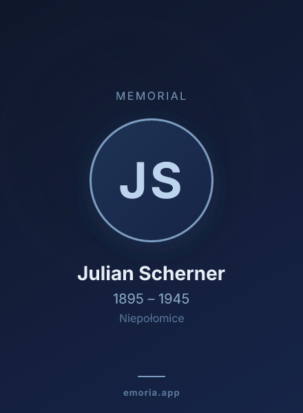 Memorial portrait of Julian Scherner