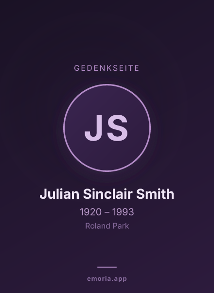 Gedenkportrait von Julian Sinclair Smith