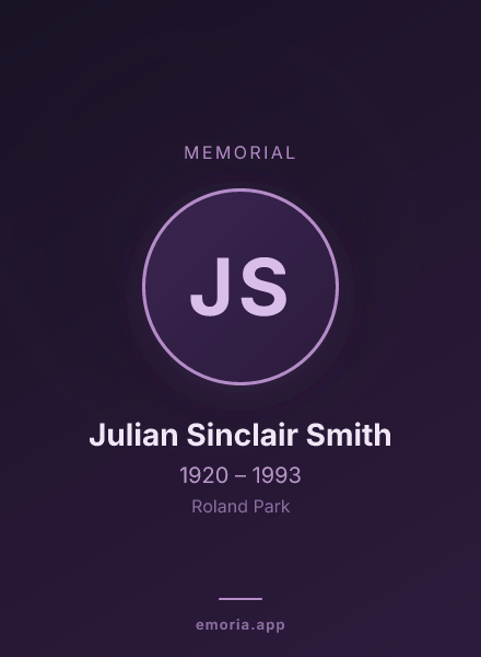 Memorial portrait of Julian Sinclair Smith