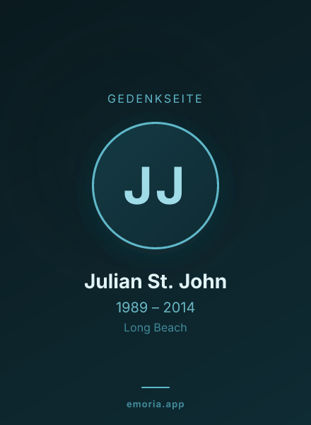 Gedenkportrait von Julian St. John