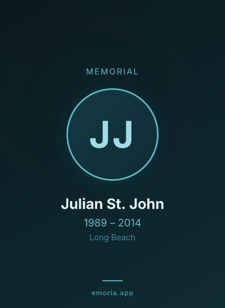Memorial portrait of Julian St. John