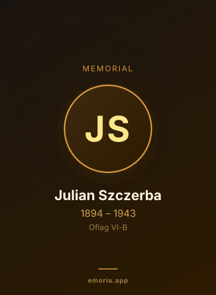 Memorial portrait of Julian Szczerba