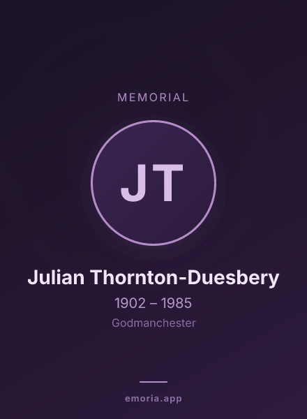 Memorial portrait of Julian Thornton-Duesbery