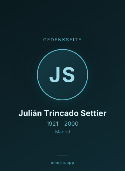 Gedenkportrait von Julián Trincado Settier
