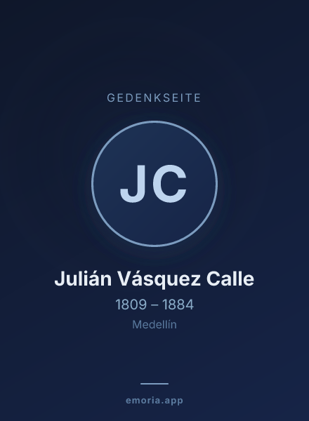 Gedenkportrait von Julián Vásquez Calle