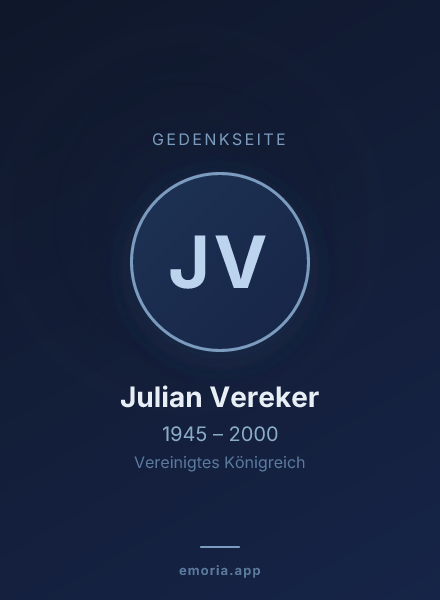 Gedenkportrait von Julian Vereker