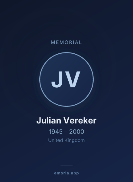 Memorial portrait of Julian Vereker