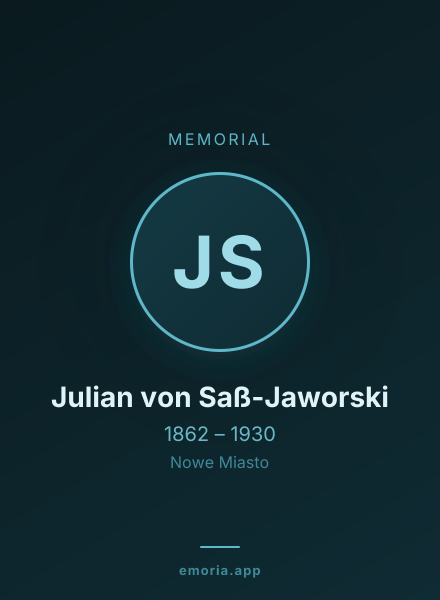 Memorial portrait of Julian von Saß-Jaworski