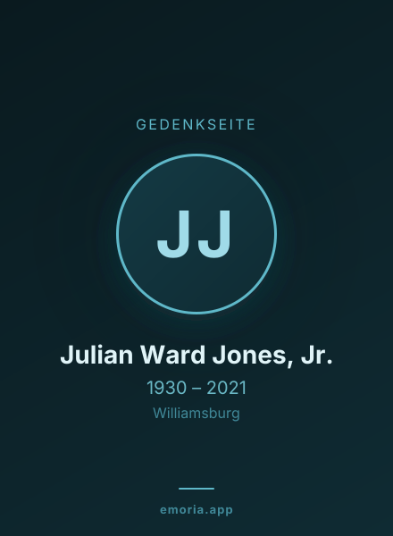 Gedenkportrait von Julian Ward Jones, Jr.