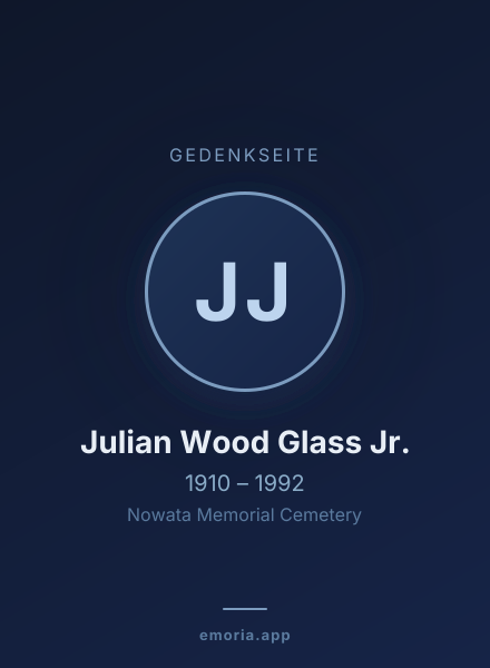 Gedenkportrait von Julian Wood Glass Jr.