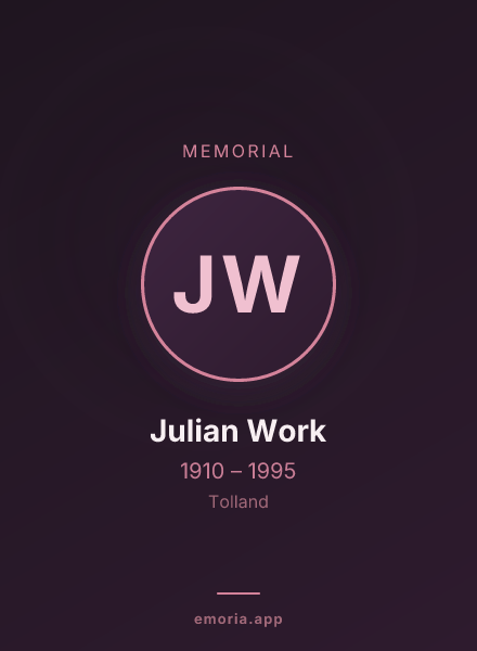 Memorial portrait of Julian Work