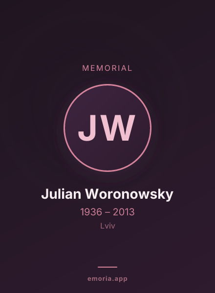 Memorial portrait of Julian Woronowsky