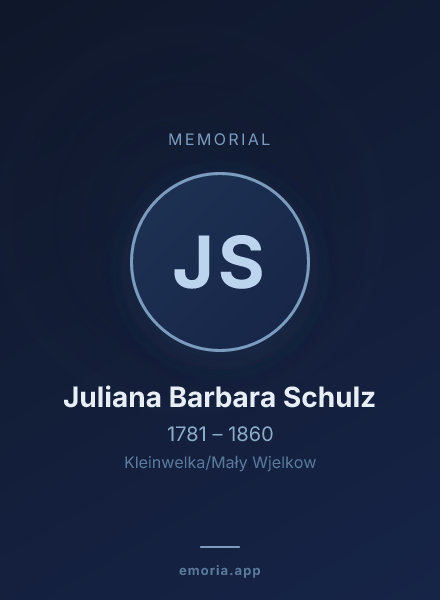 Memorial portrait of Juliana Barbara Schulz