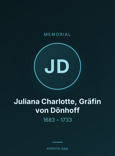 Memorial portrait of Juliana Charlotte, Gräfin von Dönhoff