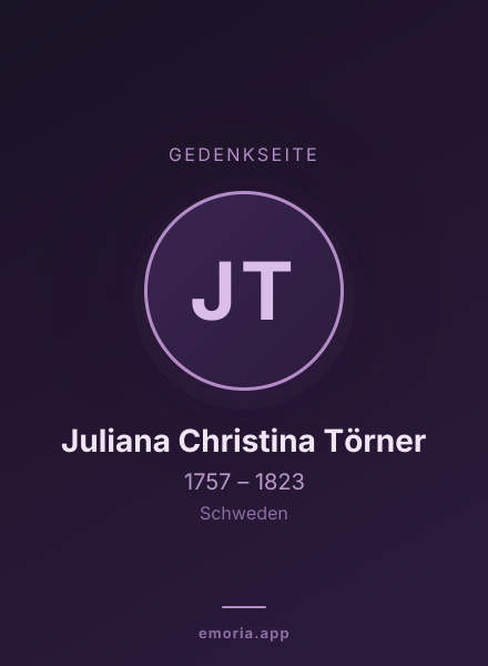 Gedenkportrait von Juliana Christina Törner
