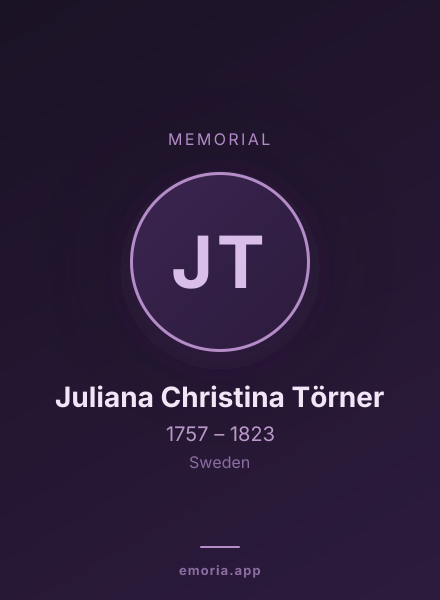 Memorial portrait of Juliana Christina Törner