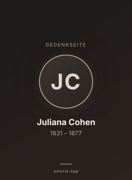 Gedenkportrait von Juliana Cohen