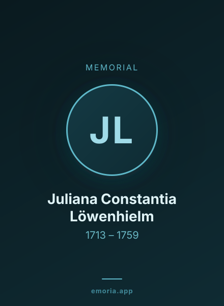 Memorial portrait of Juliana Constantia Löwenhielm
