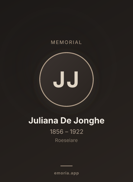 Memorial portrait of Juliana De Jonghe