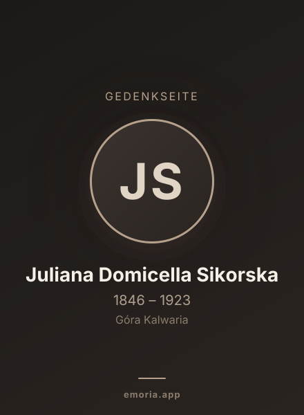 Gedenkportrait von Juliana Domicella Sikorska