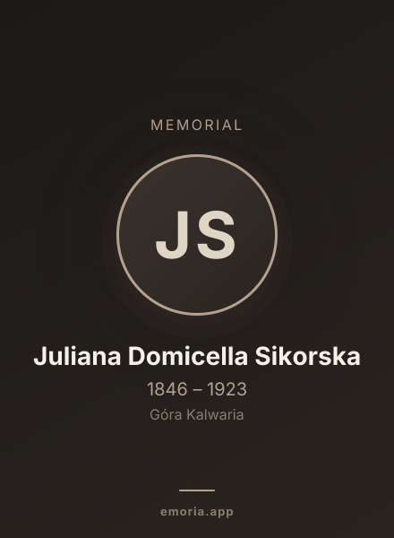 Memorial portrait of Juliana Domicella Sikorska