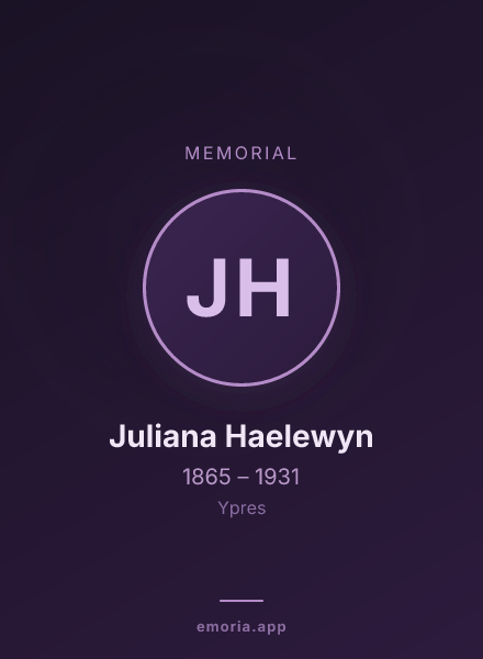 Memorial portrait of Juliana Haelewyn