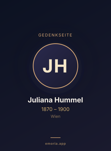 Gedenkportrait von Juliana Hummel