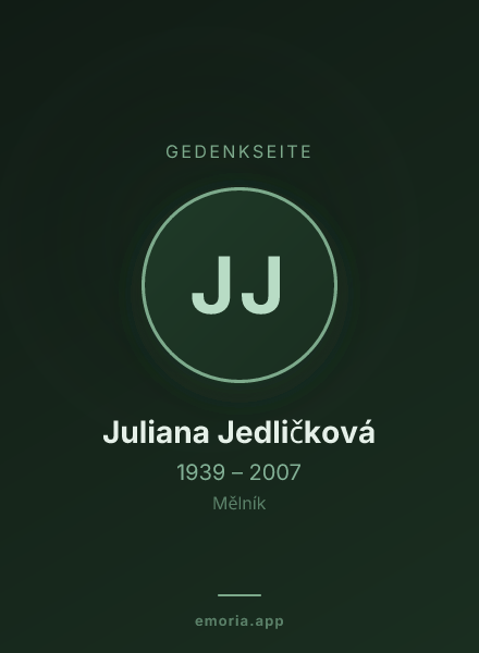 Gedenkportrait von Juliana Jedličková