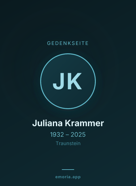 Gedenkportrait von Juliana Krammer