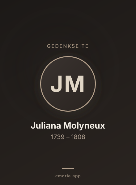 Gedenkportrait von Juliana Molyneux