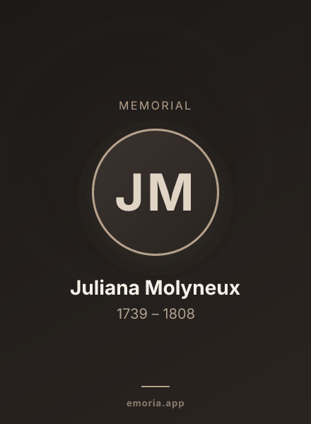 Memorial portrait of Juliana Molyneux